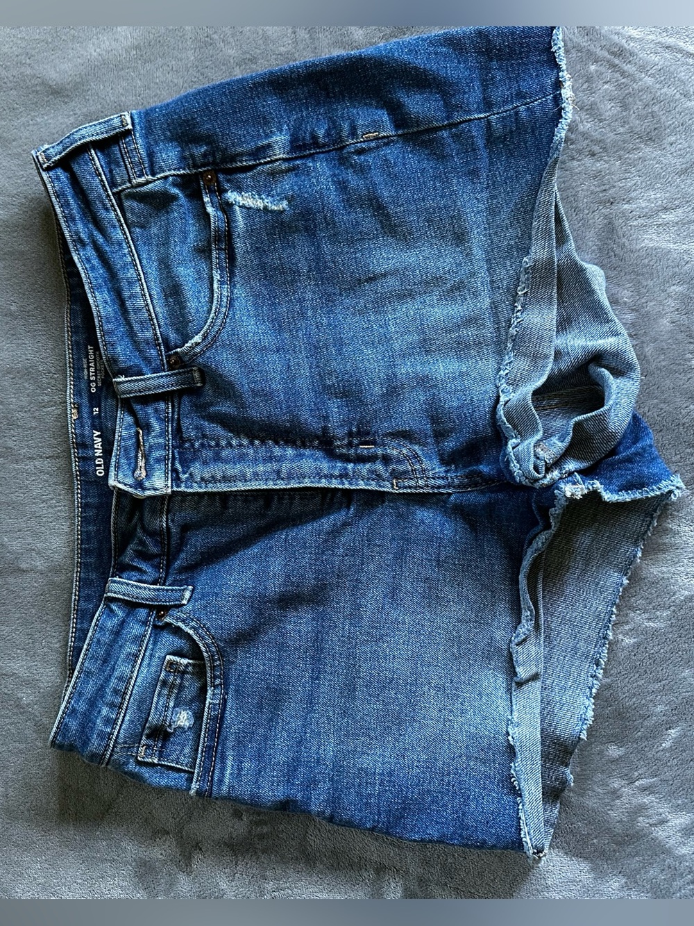 Old Navy Women's Dark Blue Denim Boyfriend Shorts